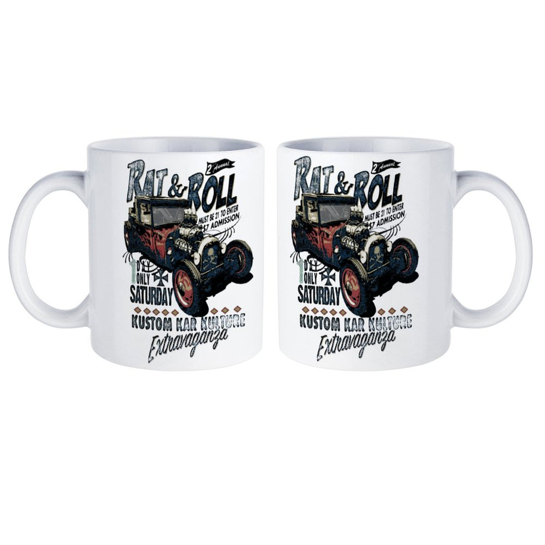 Rat & Roll White Mug