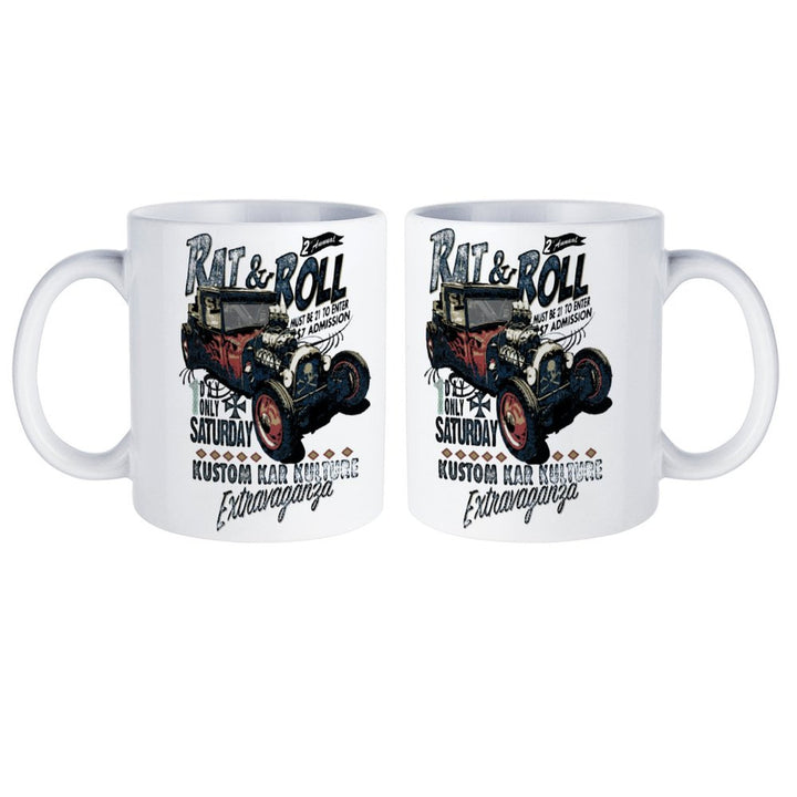 Rat & Roll White Mug