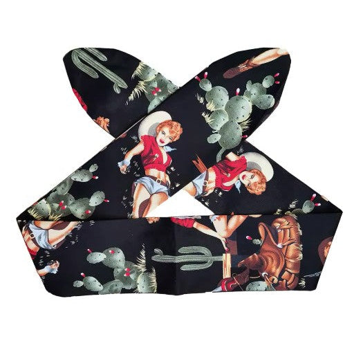 Western Cowgirl Wired Hair Tie