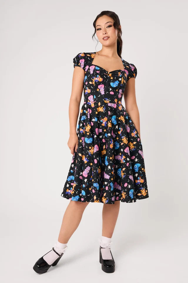 Hell Bunny Trick Or Sweet Care Bears 50s Halloween Dress