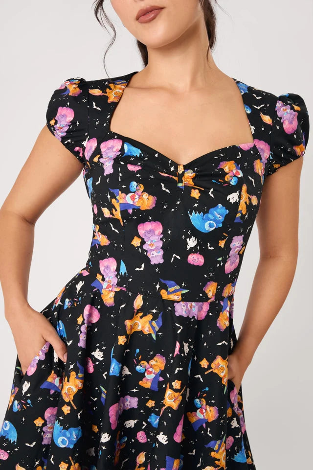 Hell Bunny Trick Or Sweet Care Bears 50s Halloween Dress