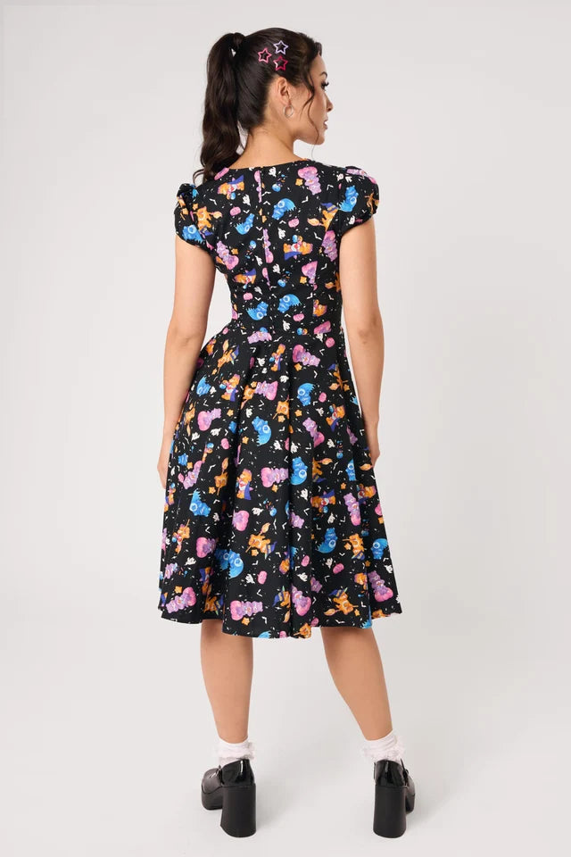 Hell Bunny Trick Or Sweet Care Bears 50s Halloween Dress