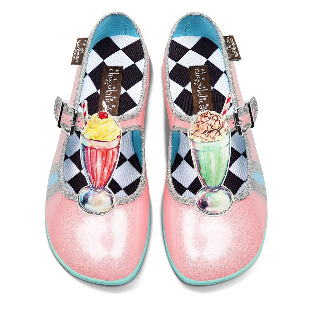 Hot Chocolate Design Diner MJ SIZE12/42 ONLY - PLEASE READ DESCRIPTION featuring glitter finish and ice cream decorations.