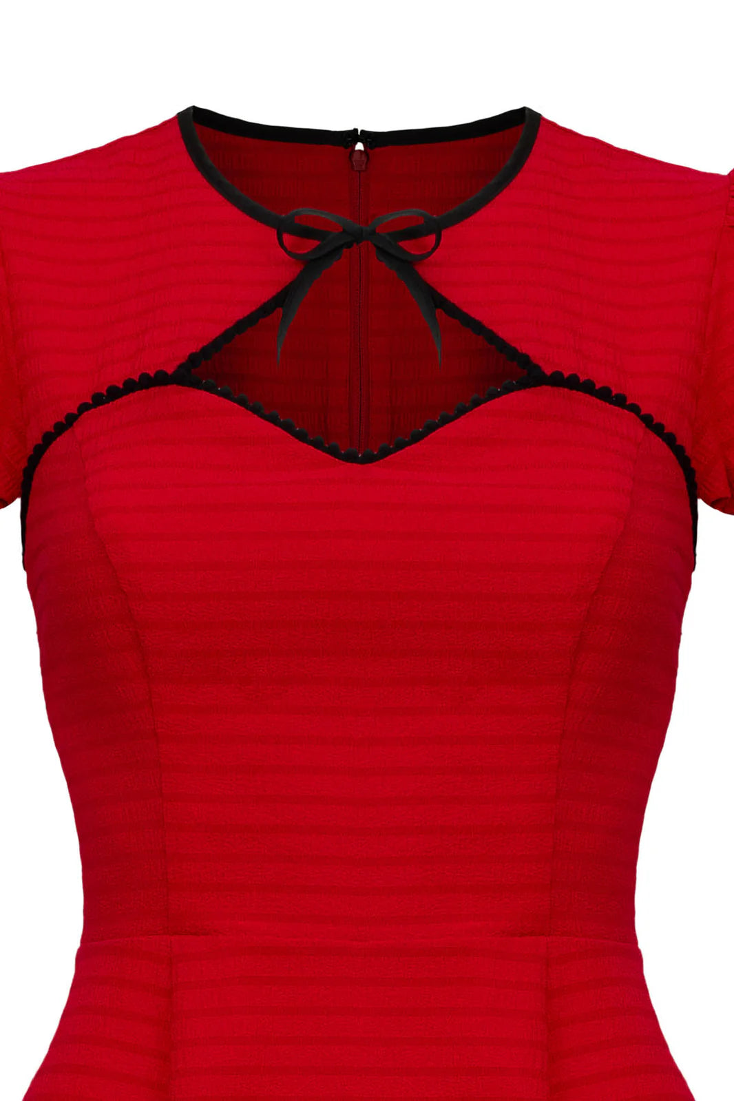 Robe mi-longue évasée Hell Bunny Casey Rouge Années 50