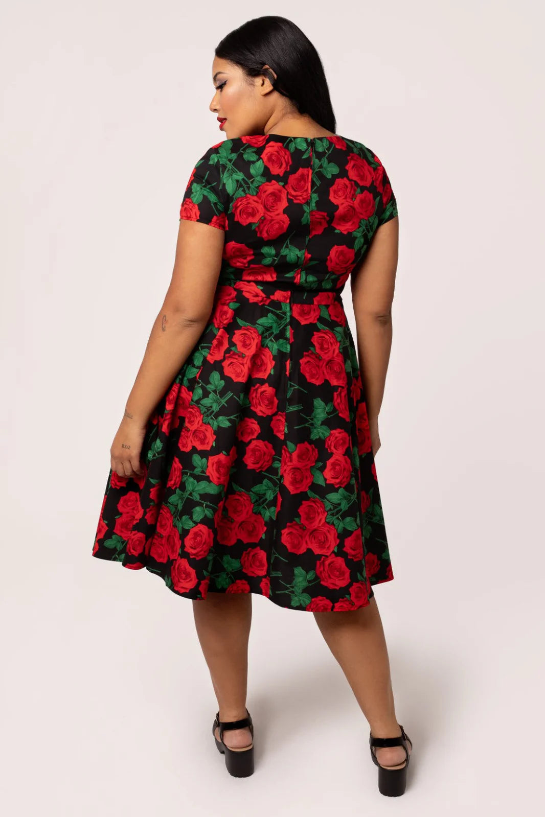 Hell Bunny Dolce Vita Red Rose 50s Dress