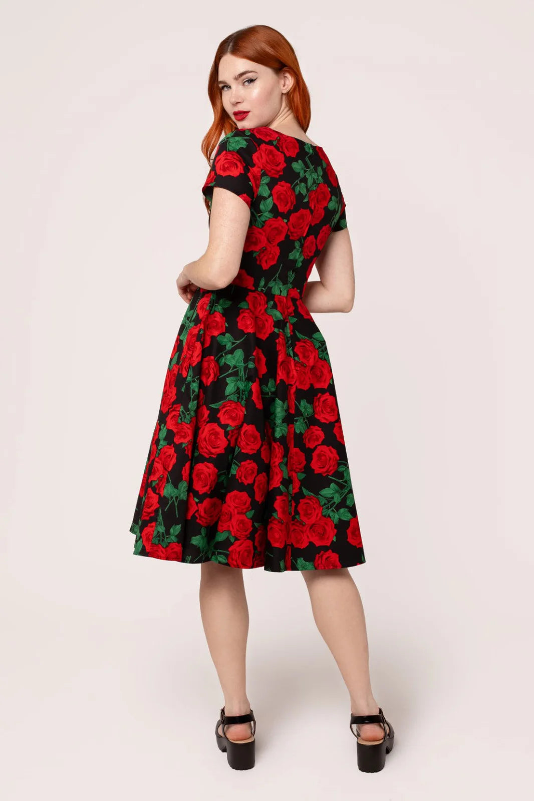 Hell Bunny Dolce Vita Red Rose 50s Dress