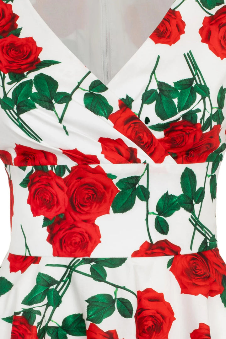 Robe Hell Bunny Dolce Vita Red Rose années 50