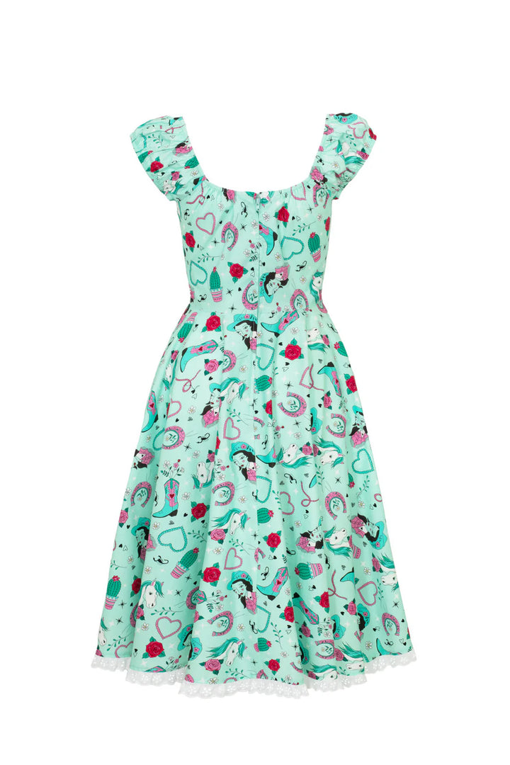 Robe Kellie Western Cowgirl années 50 Hell Bunny