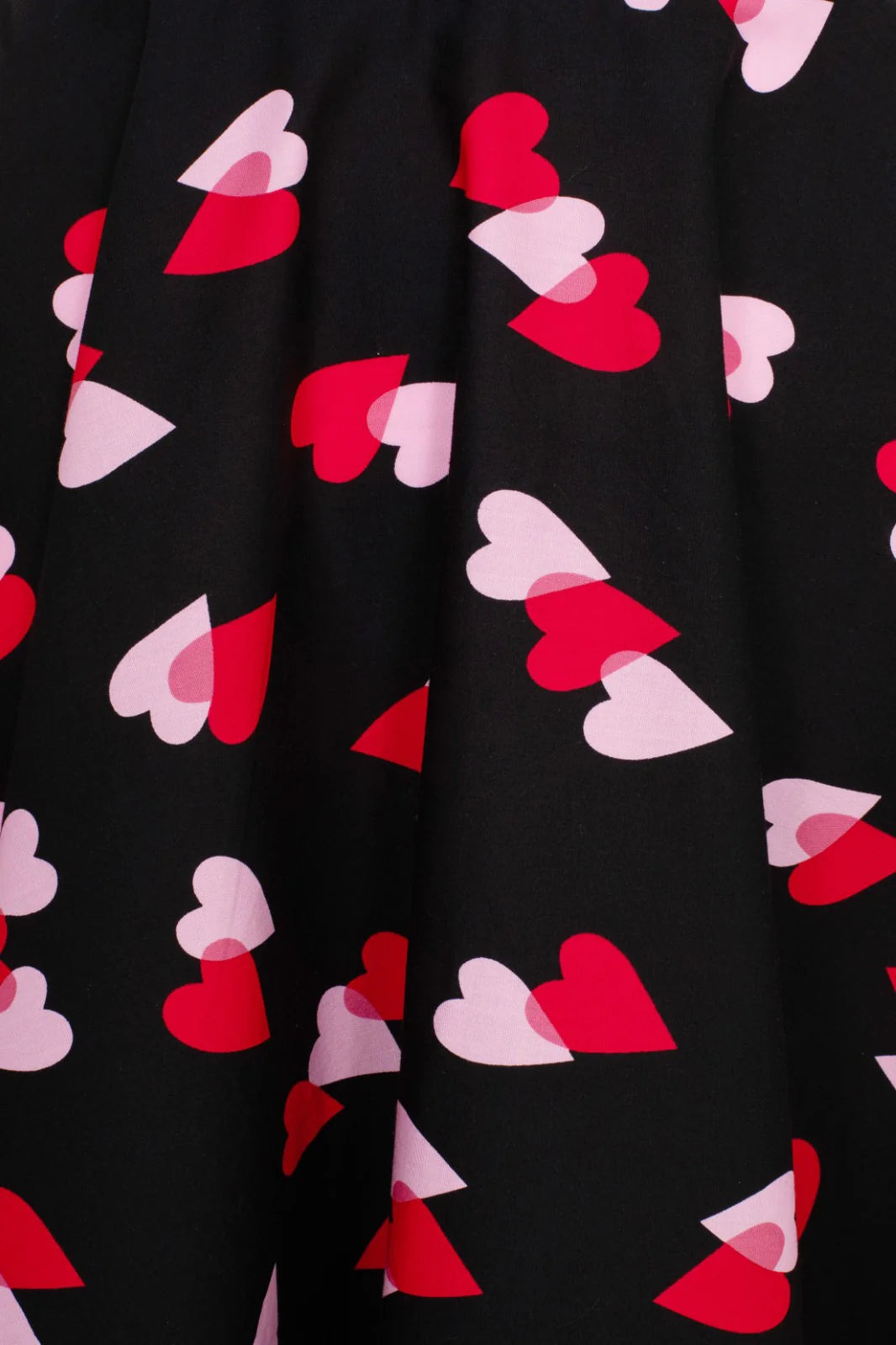 Hell Bunny Confetti Heart Circle Skirt – Black 50s Vintage Skirt