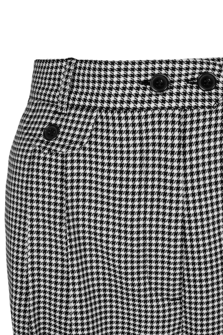 Hell Bunny Teddy Trousers – Houndstooth Wide Leg