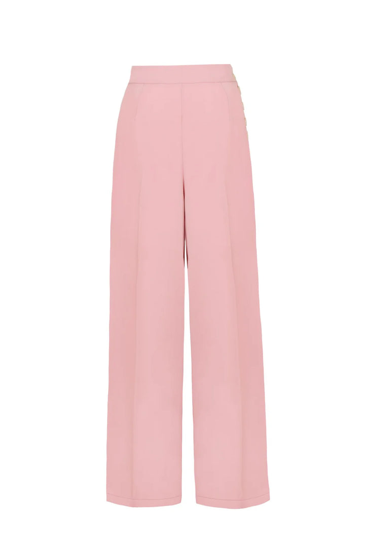 Hell Bunny Giselle Trousers – Pink Wide Leg