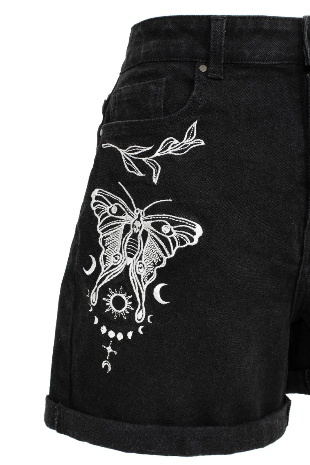 Short en jean Hell Bunny Metamorphosis Moth