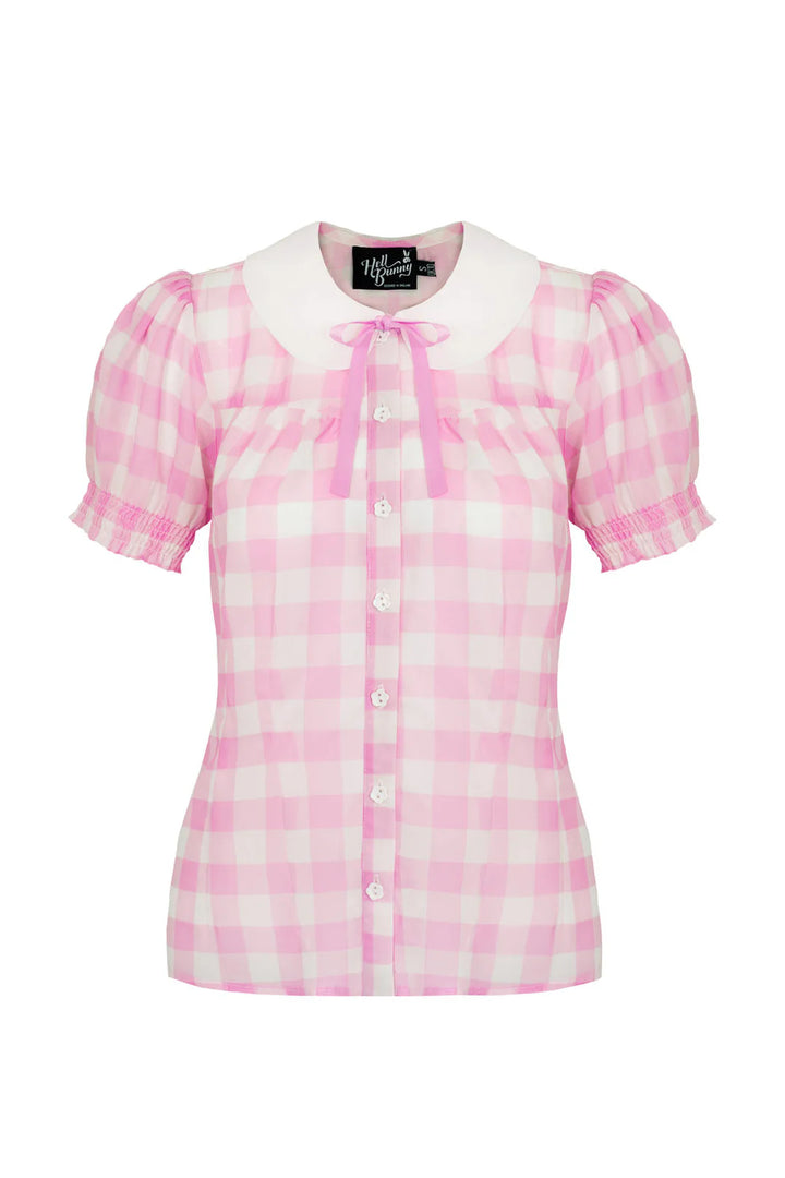 Chemisier Hell Bunny Cindy en Vichy Rose