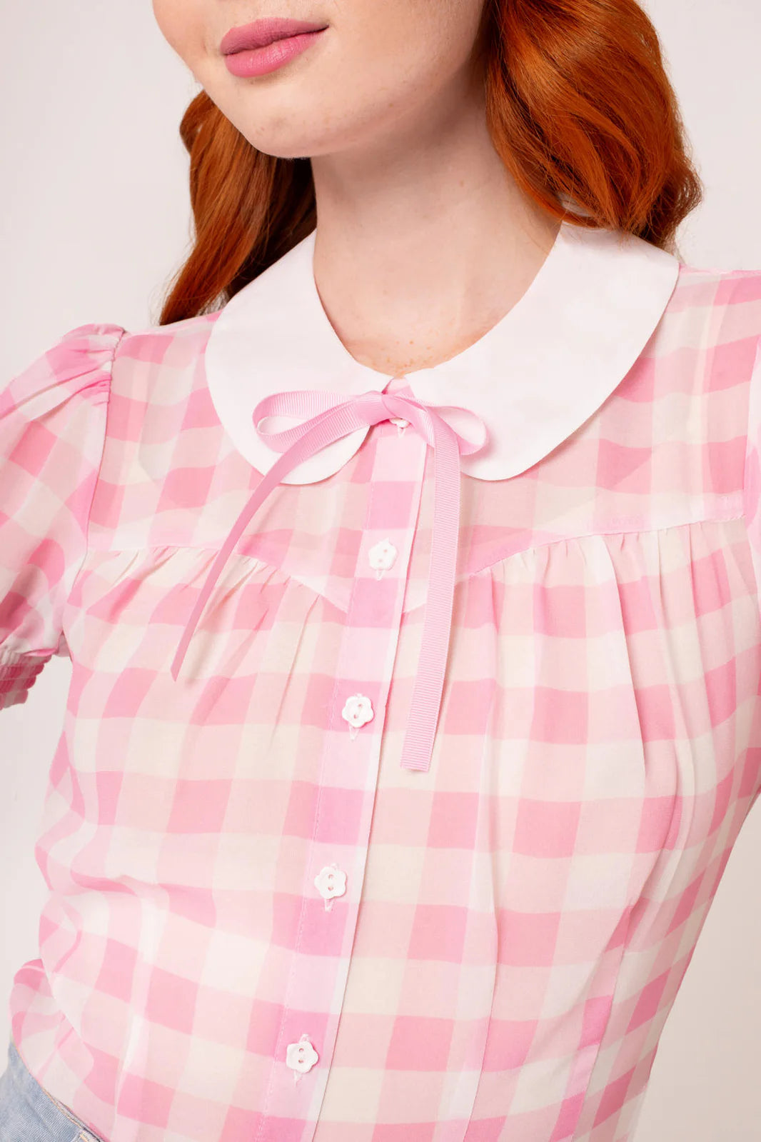 Chemisier Hell Bunny Cindy en Vichy Rose