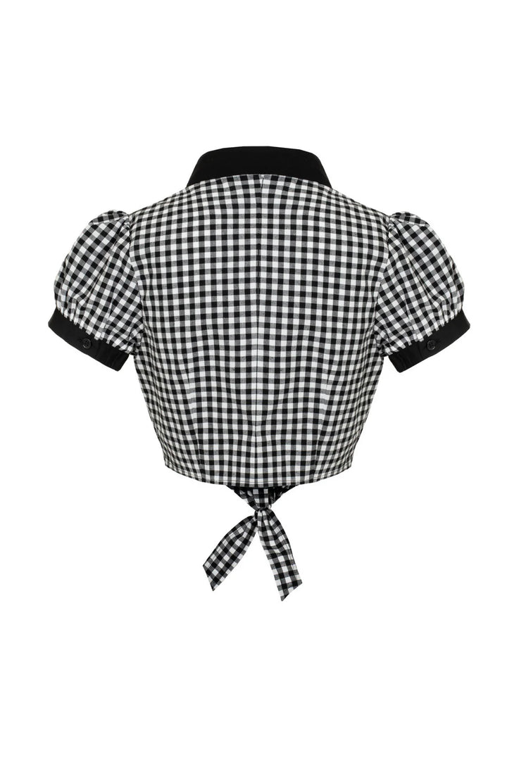 Hell Bunny Mel Gingham Heart Blouse