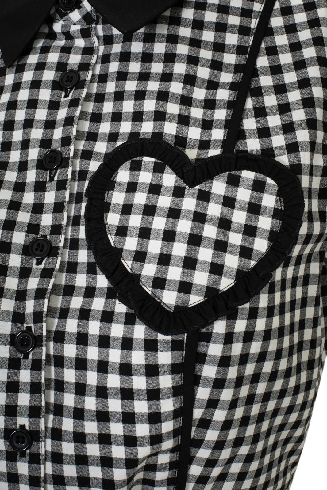 Hell Bunny Mel Gingham Heart Blouse