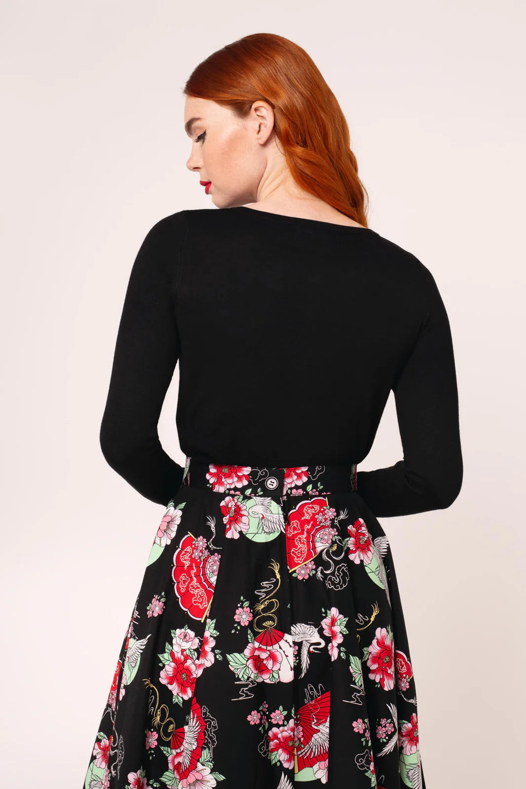 Yuna Black Embroidered Fan Cardigan