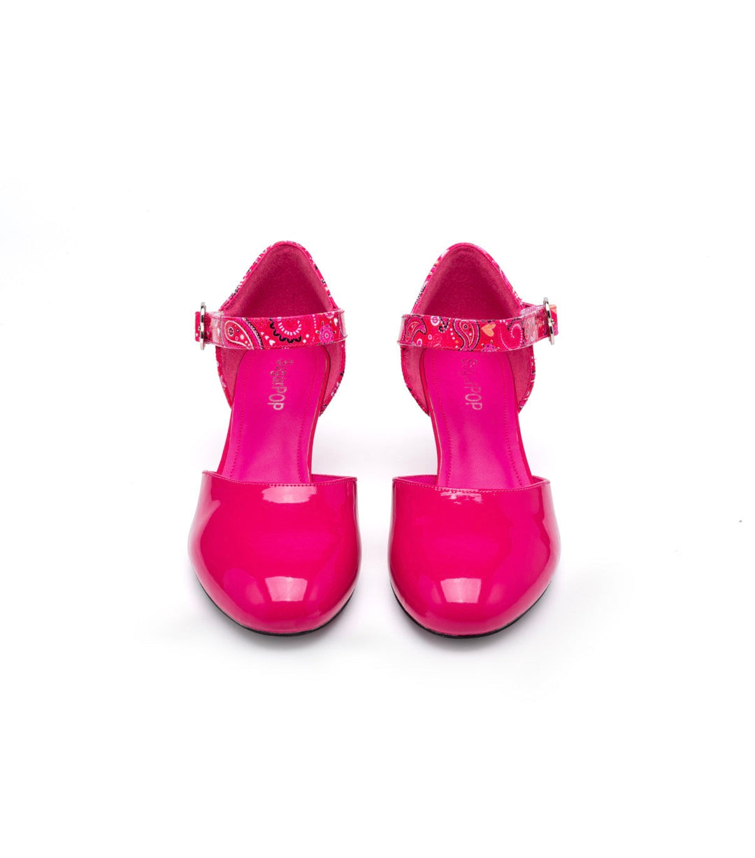 SugarPop Delirious Pink Kitten Heel Shoes