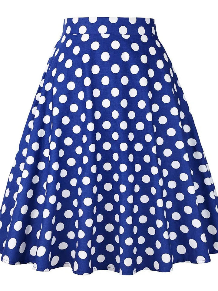 Polka Dot Flared Skirt