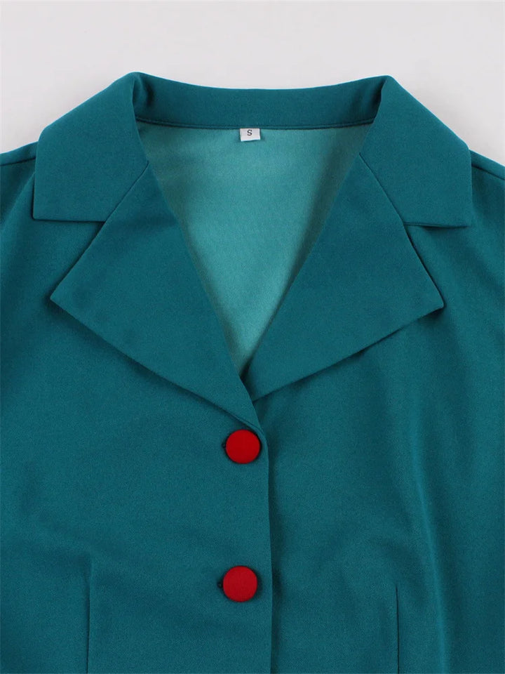 Vintage Teal Swing Dress