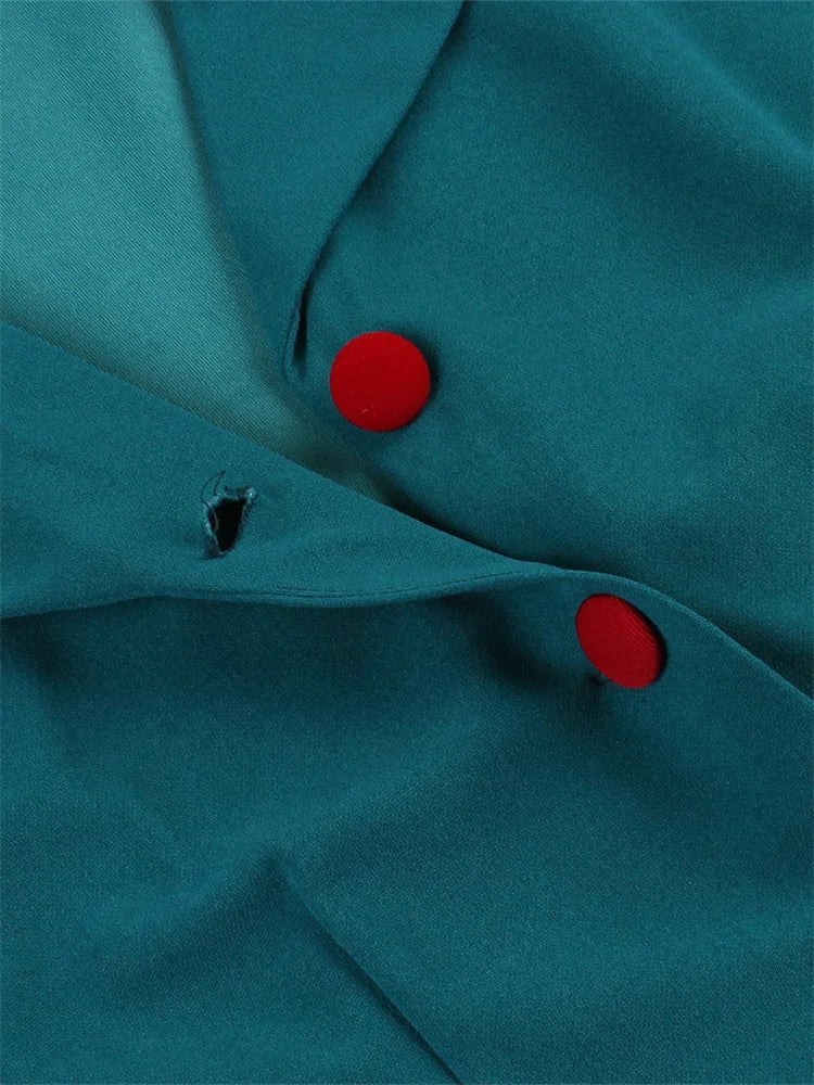 Vintage Teal Swing Dress
