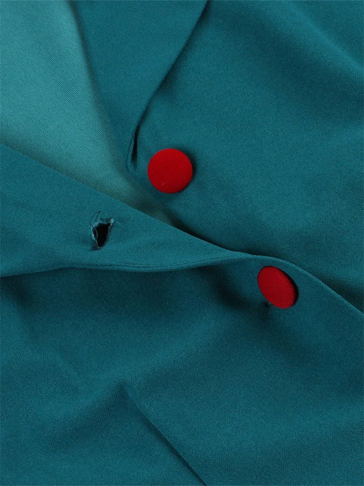 Vintage Teal Swing Dress