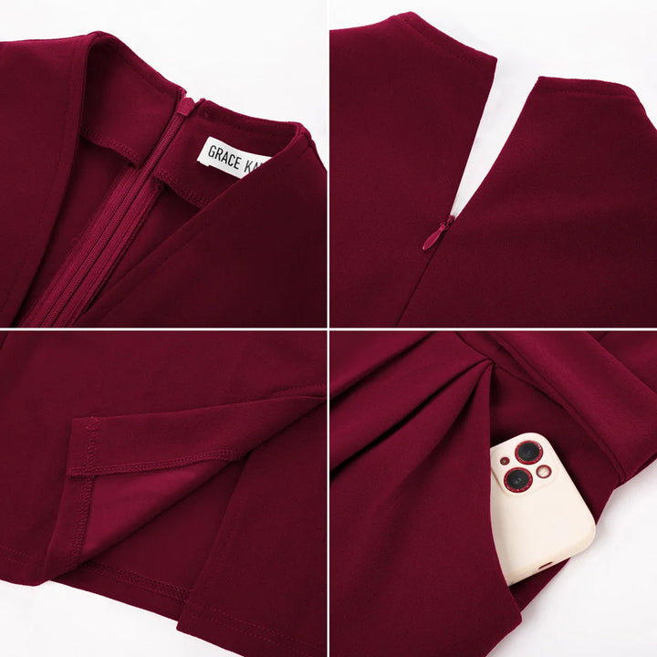 Yvonne 3/4 Sleeve Pencil Dress
