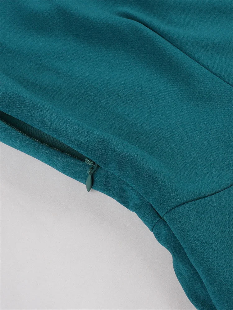 Vintage Teal Swing Dress