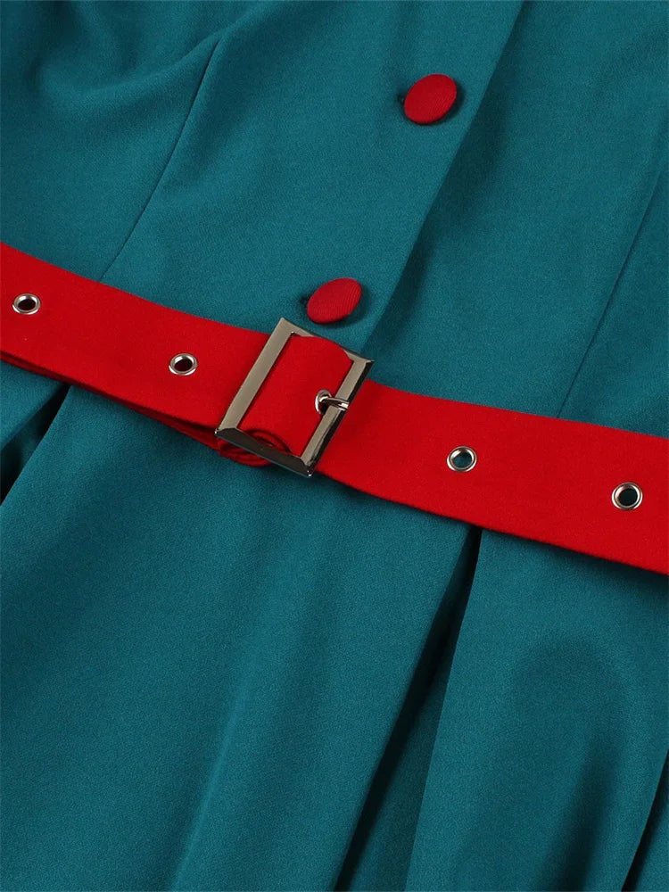 Vintage Teal Swing Dress