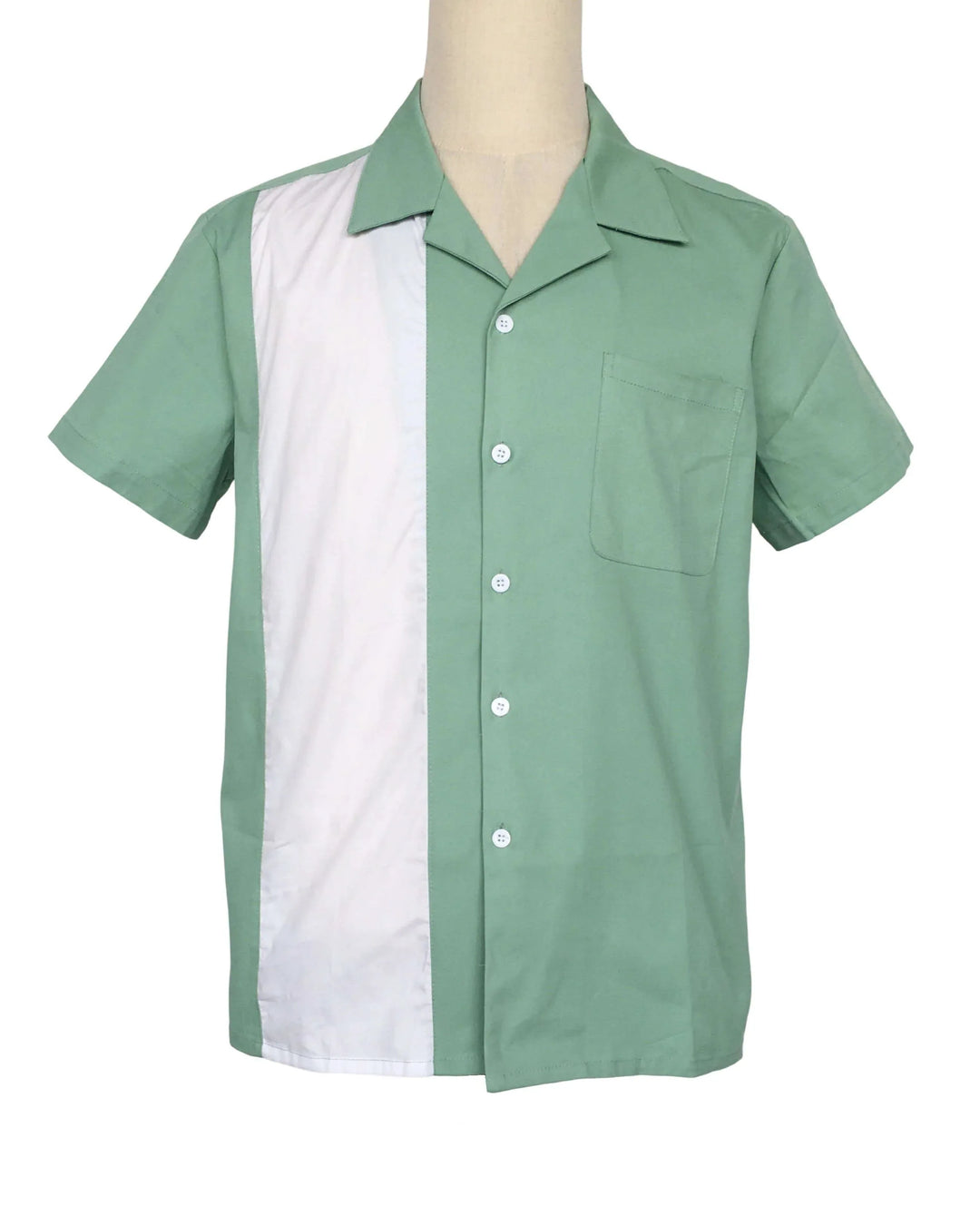 Men's Retro Bowling Shirt Mint Green Panel - Poison Arrow Retro Men's Retro Bowling Shirt Mint Green Panel - Poison Arrow Retro