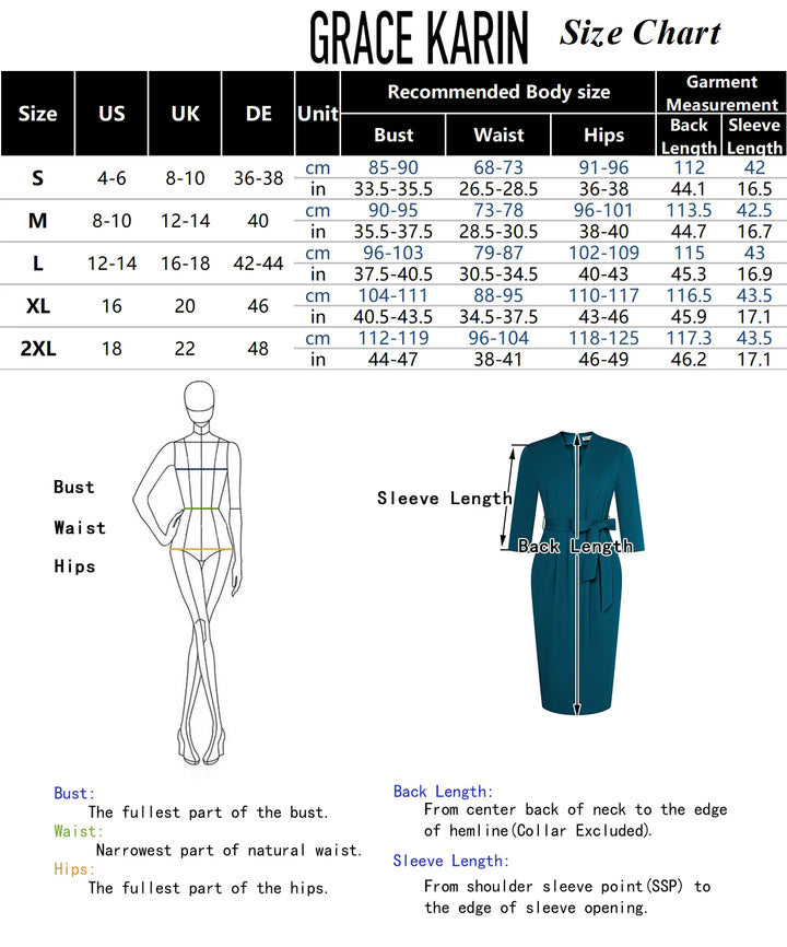 Yvonne 3/4 Sleeve Pencil Dress