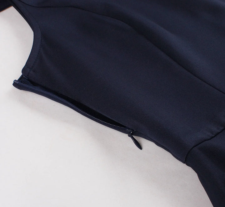 Robe évasée « Navy Sailor Bow » – Inspirée du style vintage (TP–XXL)