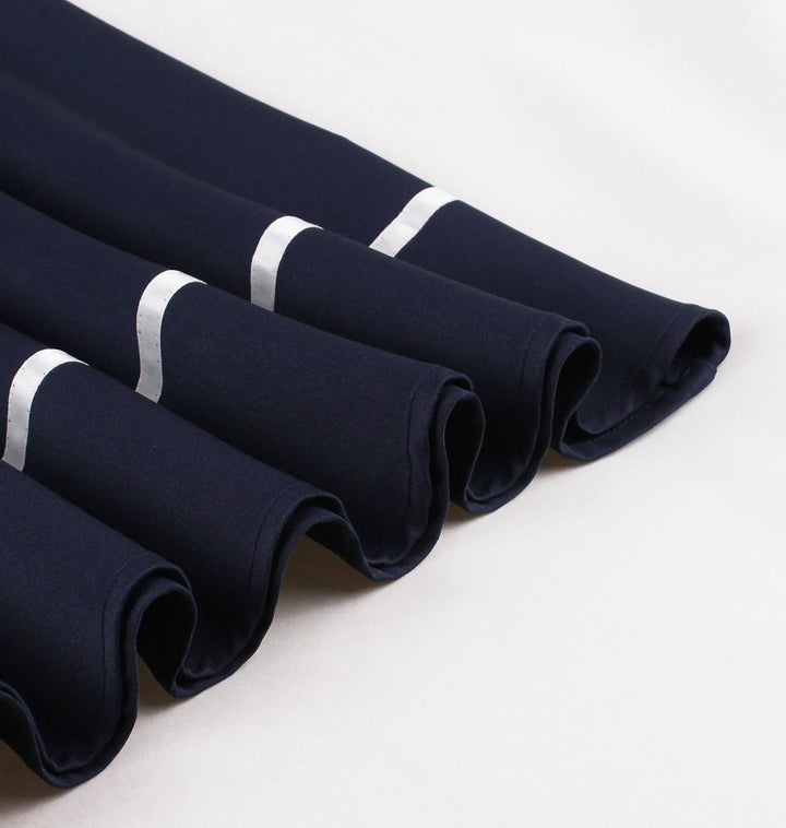 Robe évasée « Navy Sailor Bow » – Inspirée du style vintage (TP–XXL)