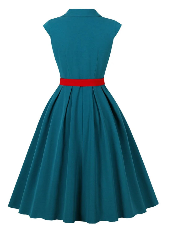Vintage Teal Swing Dress