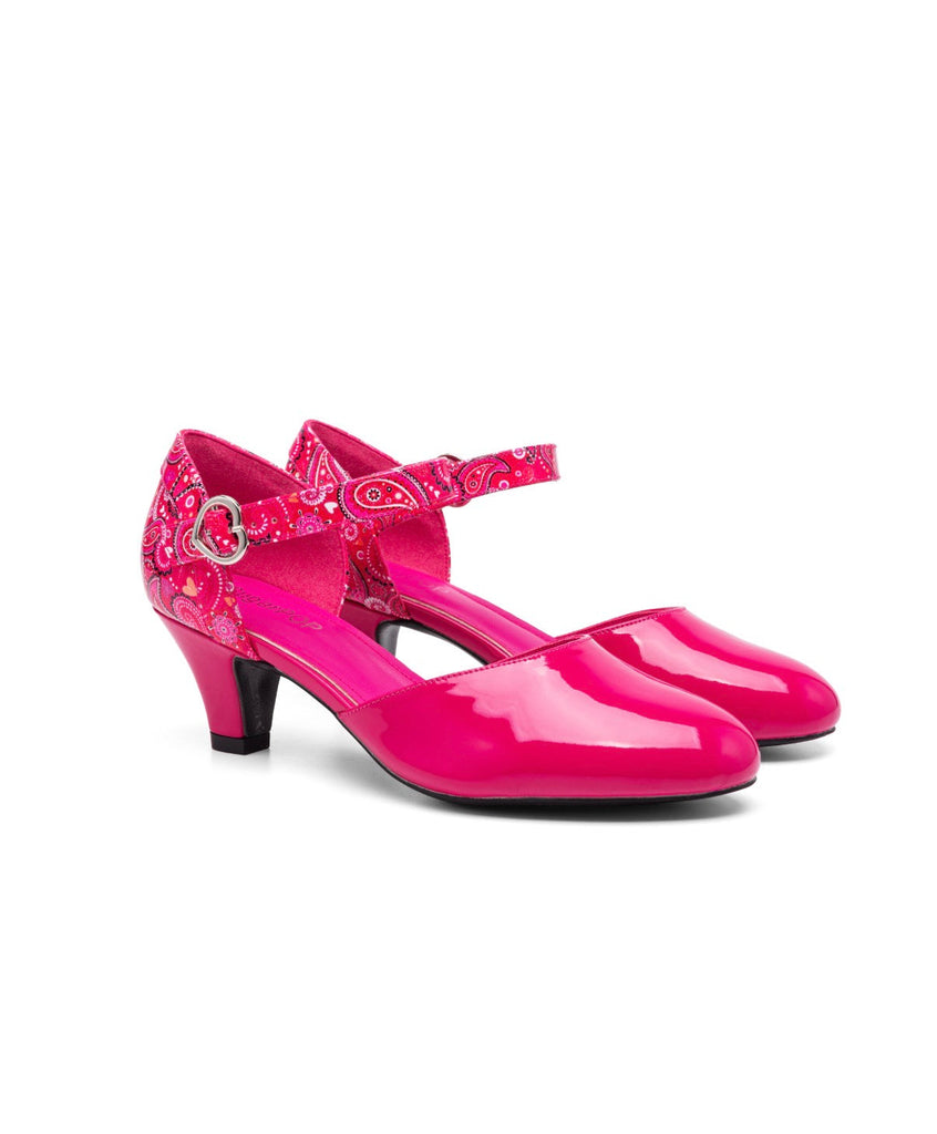 SugarPop Delirious Pink Kitten Heel Shoes