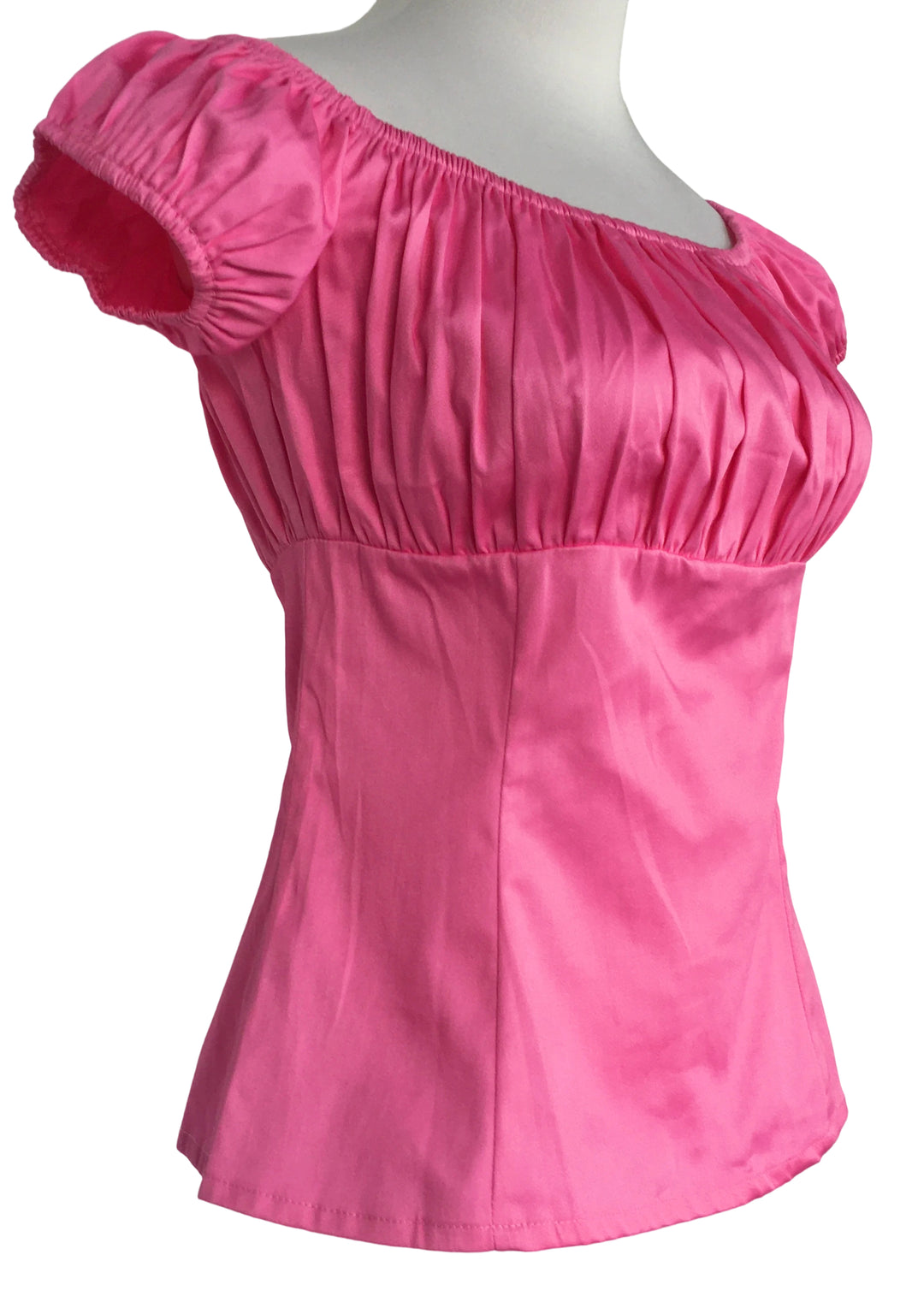 Pink Retro Peasant Style Top