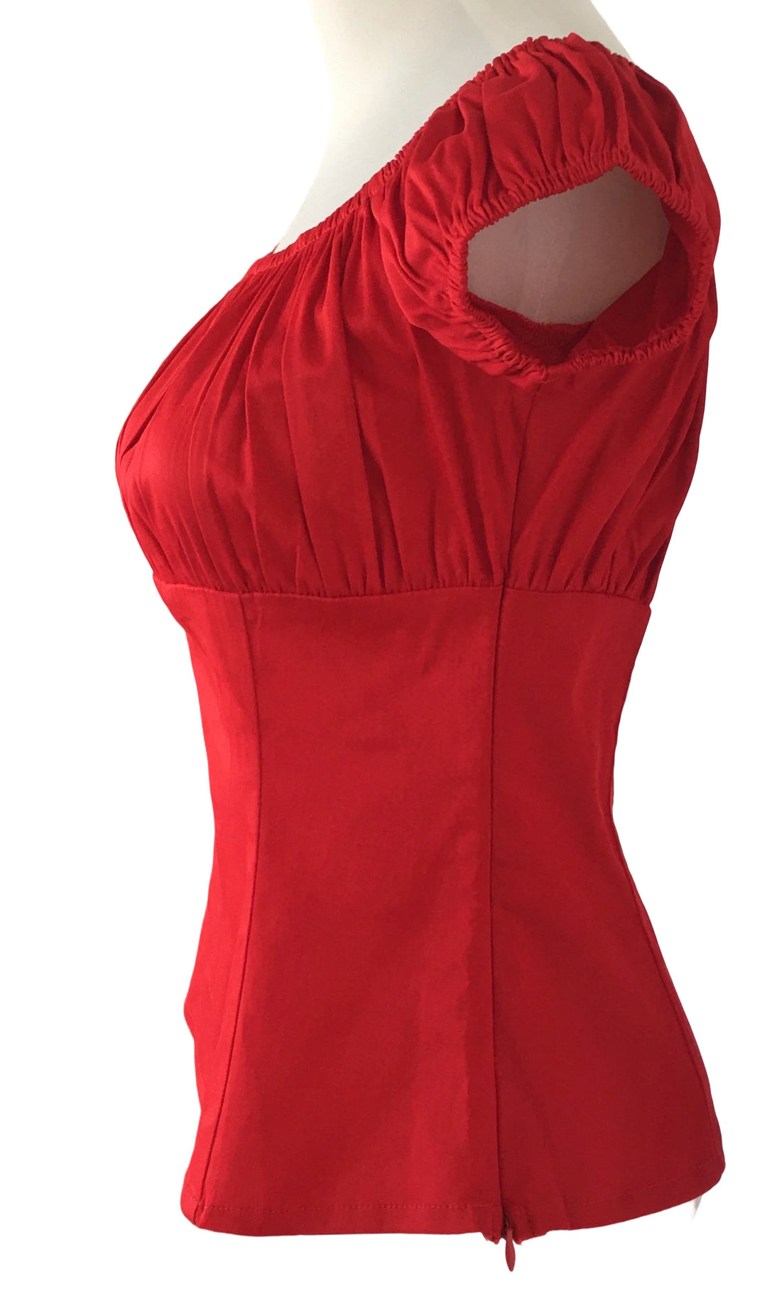 Red Peasant Style Top