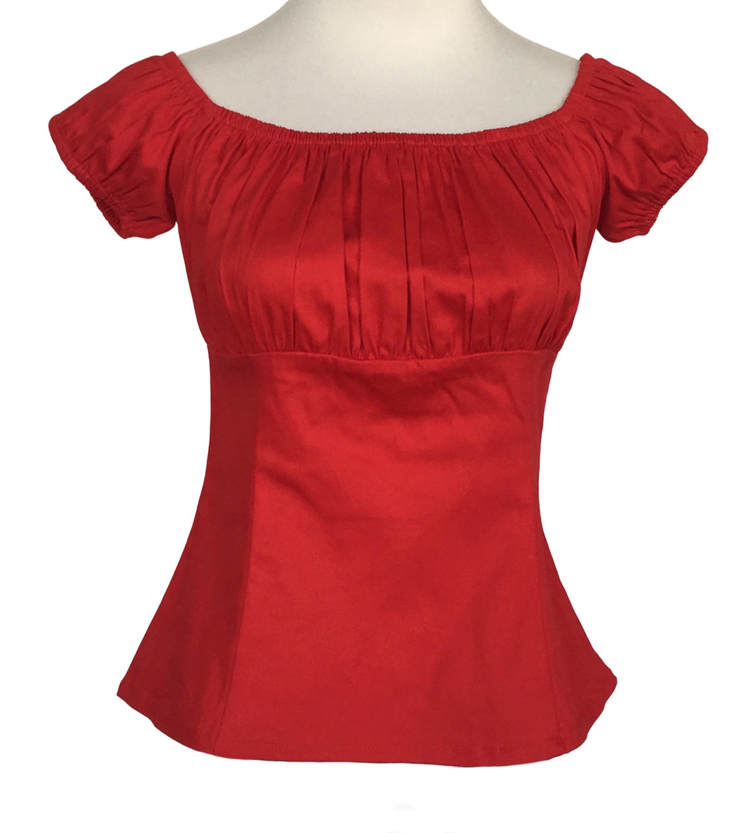 Red Peasant Style Top