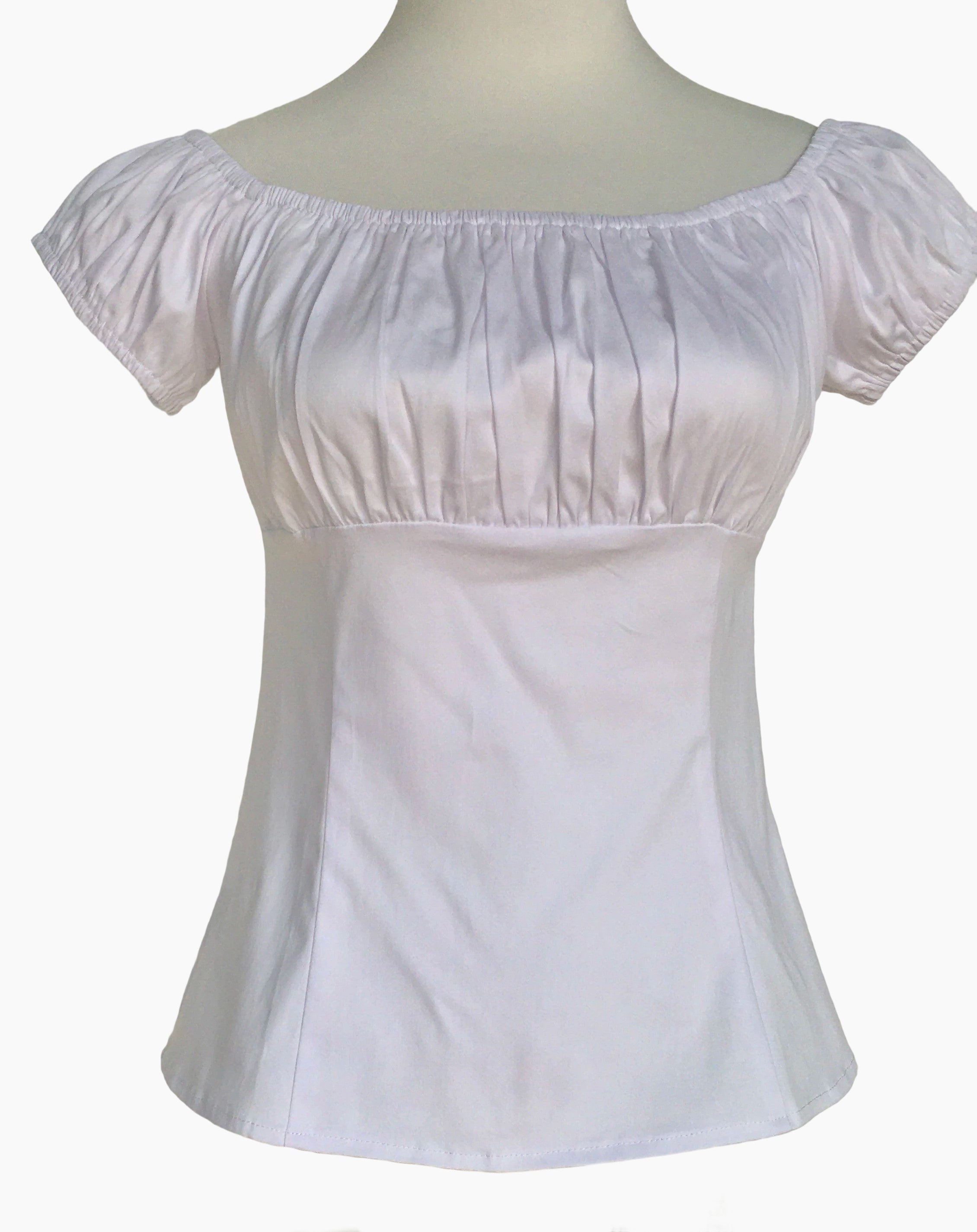 White Peasant Style Top