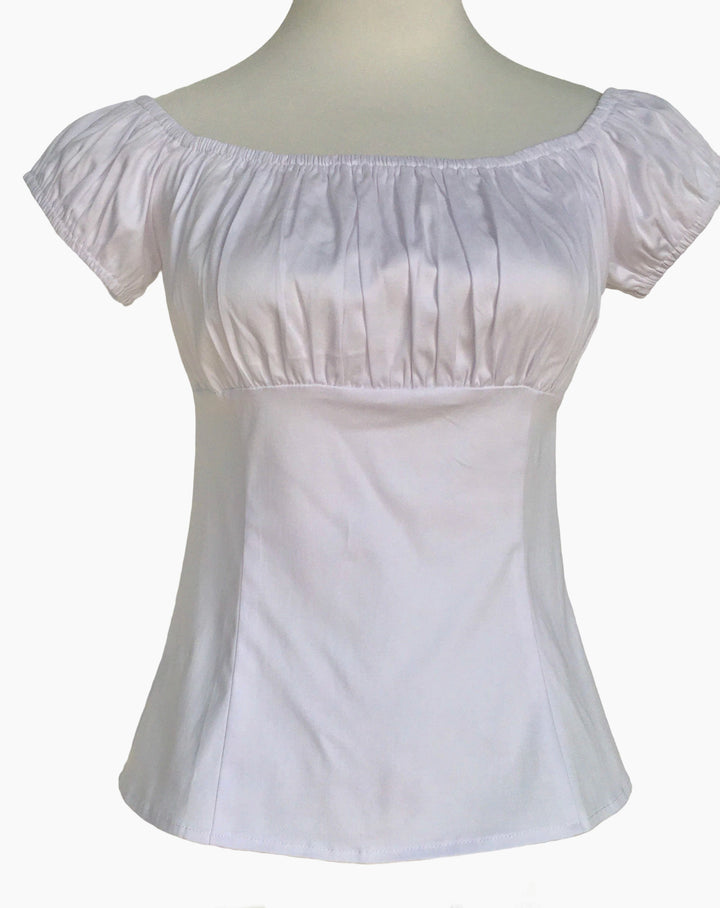 White Peasant Style Top