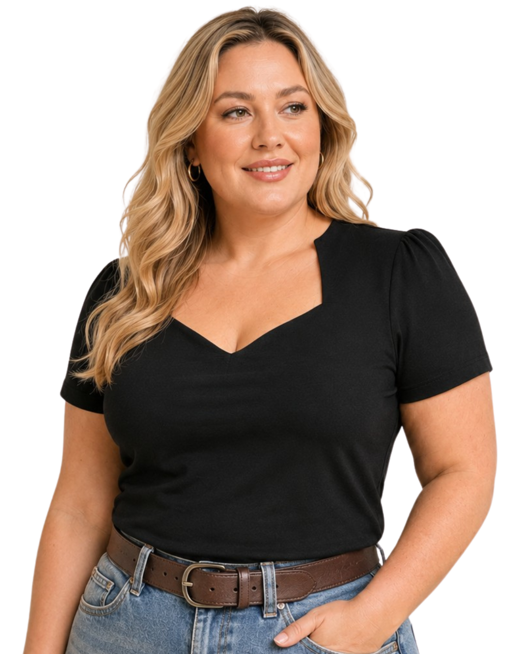Bridget Retro Top in Black