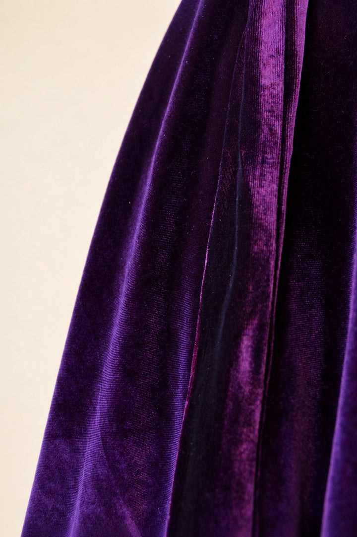 Purple Velvet 1950s Swing Dress