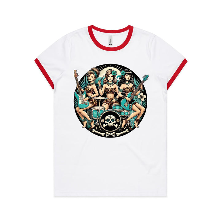 Bone Shaker Babes Women's Ringer Tee