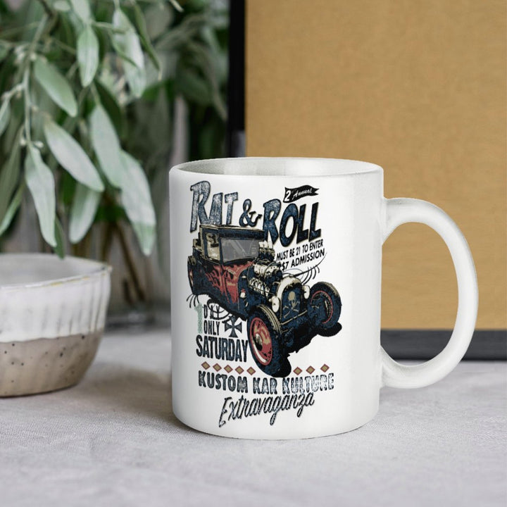 Rat & Roll White Mug
