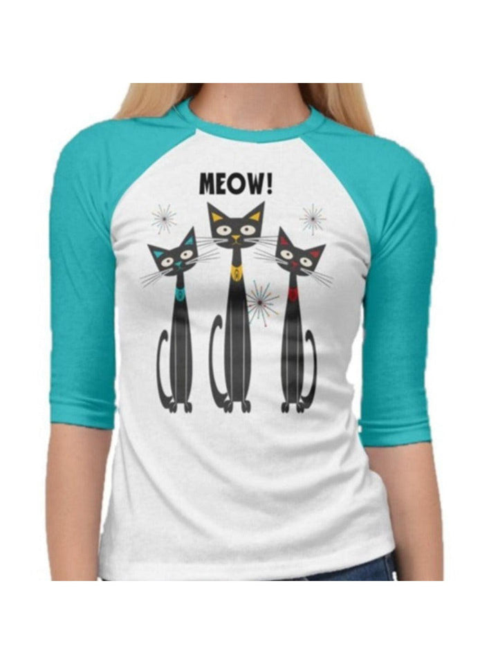 Atomic Cats 3/4 Raglan Tshirt