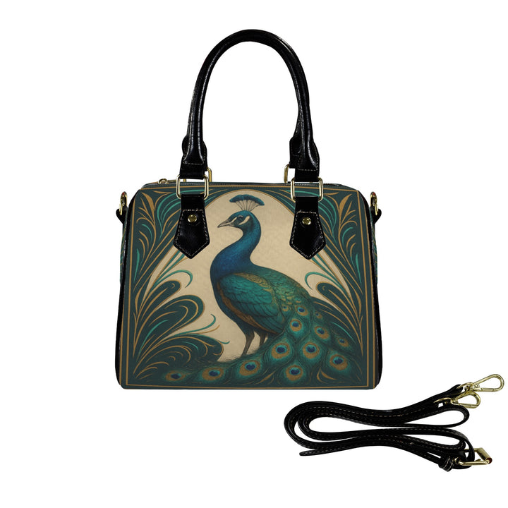 The Gilded Peacock Handbag  vintage-inspired art bag blending luxury, elegance, and retro flair.