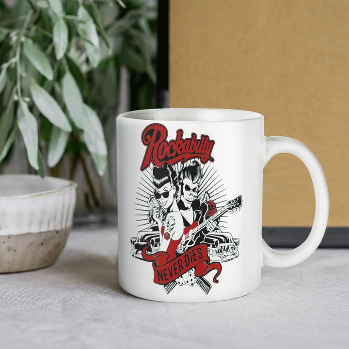Rockabilly Never Dies White Mug