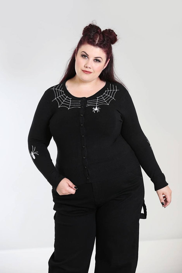Hell Bunny Spider Cardigan Black