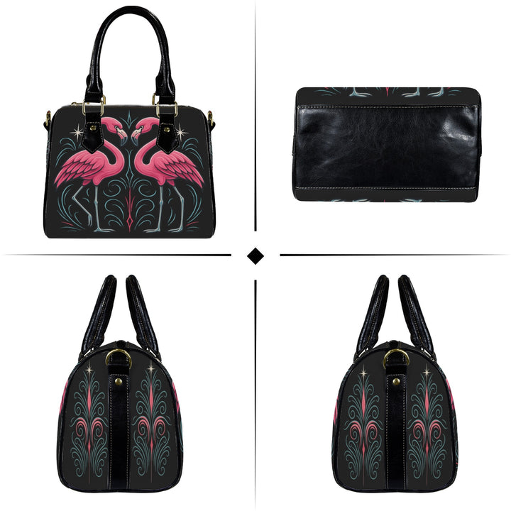 Custom Flamingos Handbag