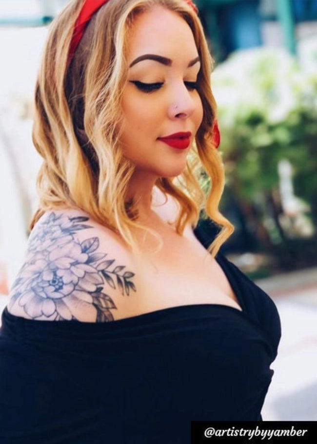 Black V-Neck Wrap Top